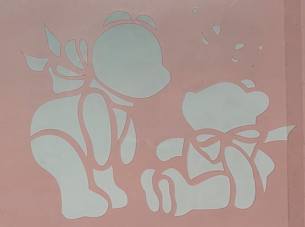 Schablone / Stencil Bärchen